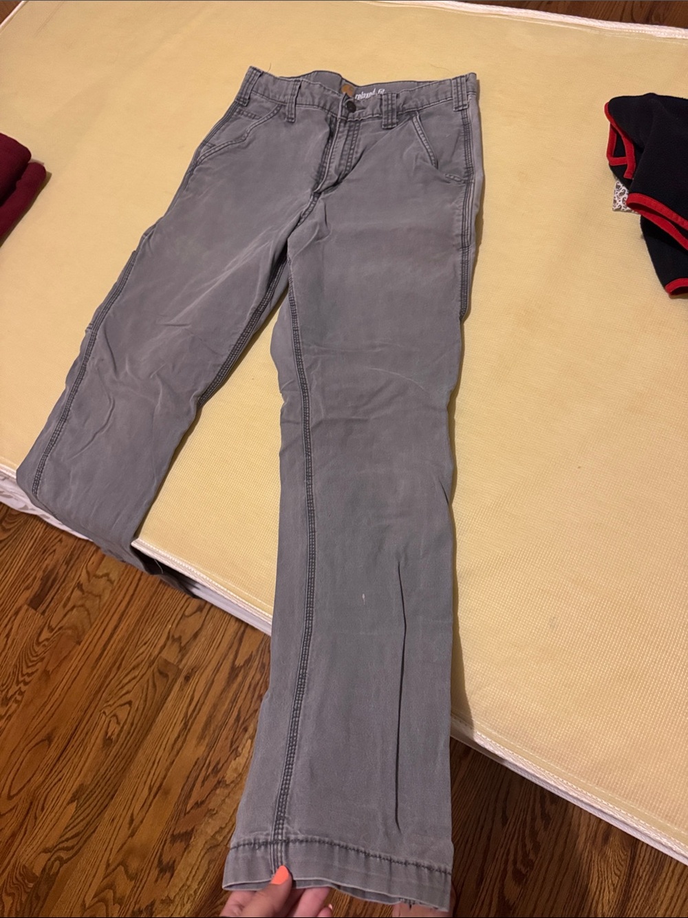 Carhartt Men's Gray Cargo Work Pants with Utility Pockets - Picture 4 of 4